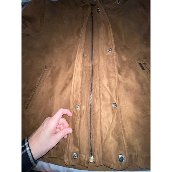 Weatherproof Bomber Jacket - Faux Suede Quilt Lined w/ Hood - Men's Size‎ XL - Picture 5 of 11